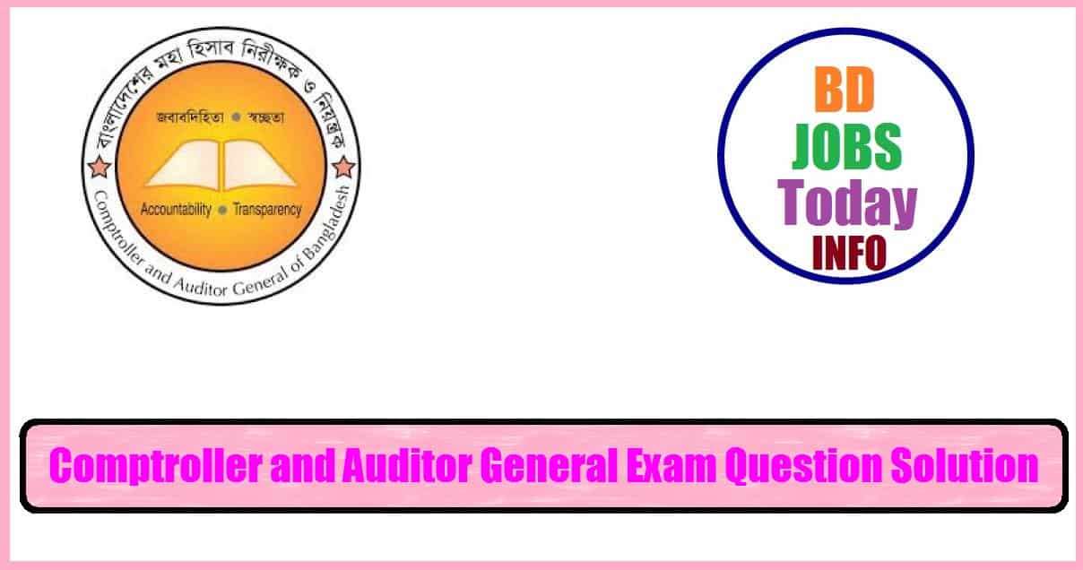 CAG Exam Question Solution. 